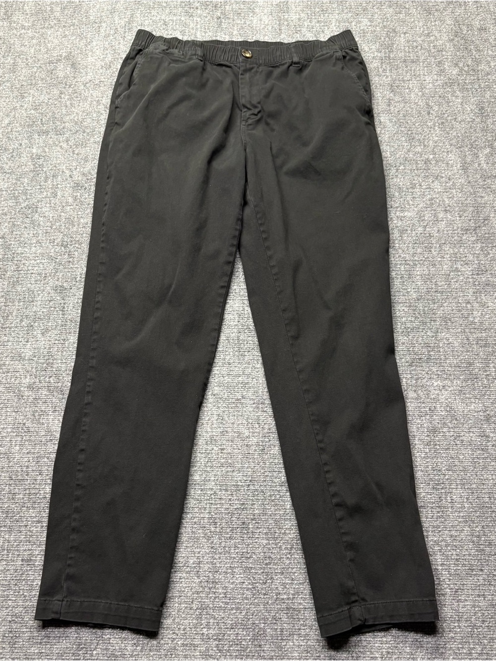 Cove USA Pants Mens 36x34 Black Elastic Waist Athleisure Chino Trousers